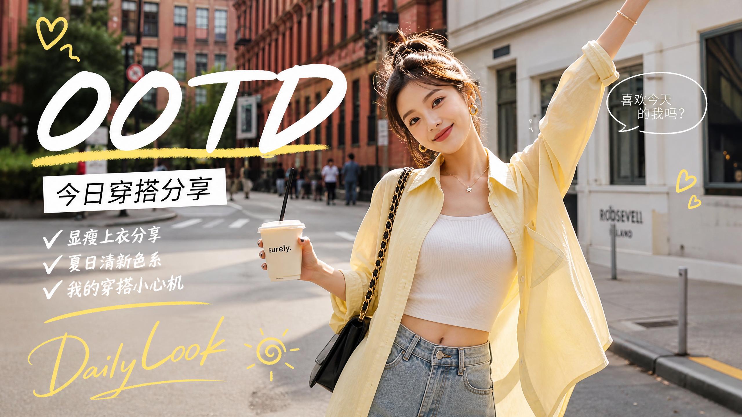 糖心 【时尚视频分享】OOTD今日穿搭分享，夏日清新色系显瘦上衣搭配技巧